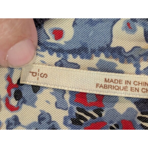 Free People Blue and Red Floral Jean Jacket - Picture 6 of 7